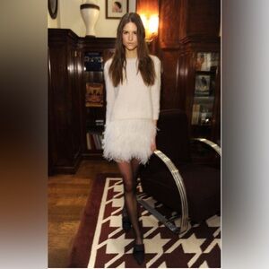 Jenni Kayne Ostrich Feather Skirt, sz 4